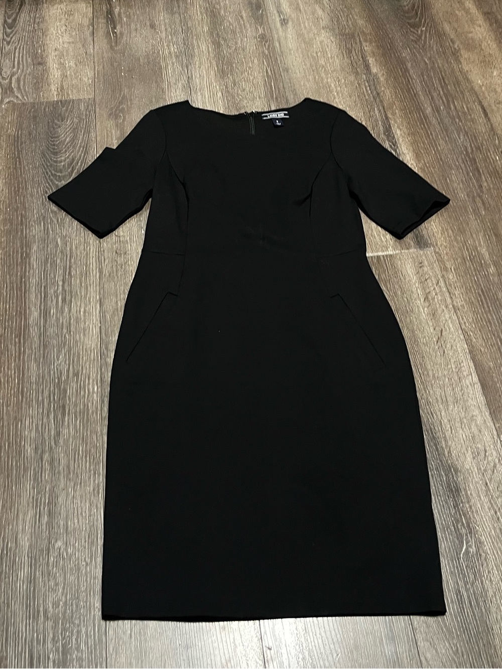 Lands' End Black Midi Sheath Dress
